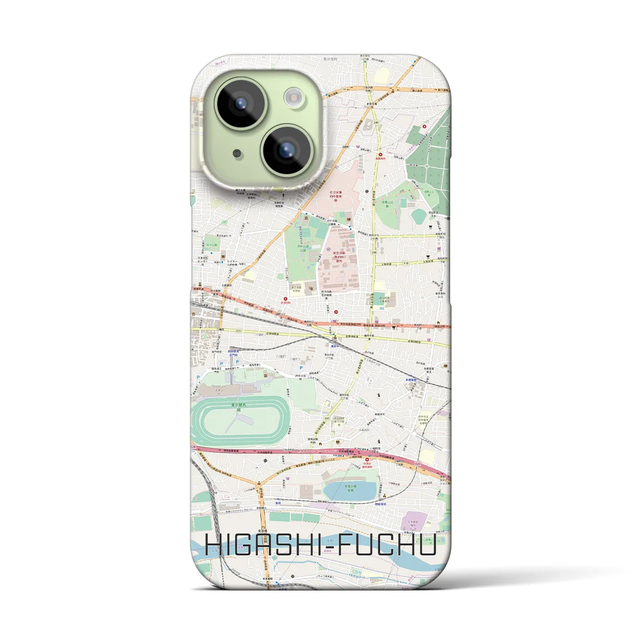 【東府中(東京都)】地図柄iPhoneケース(バックカバータイプ)