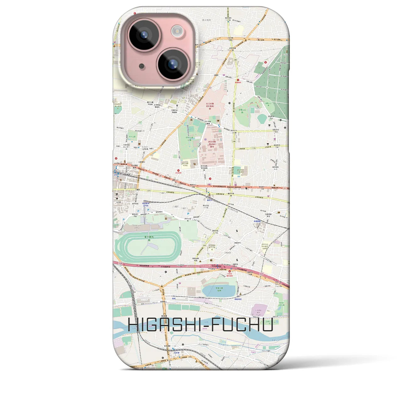 【東府中(東京都)】地図柄iPhoneケース(バックカバータイプ)