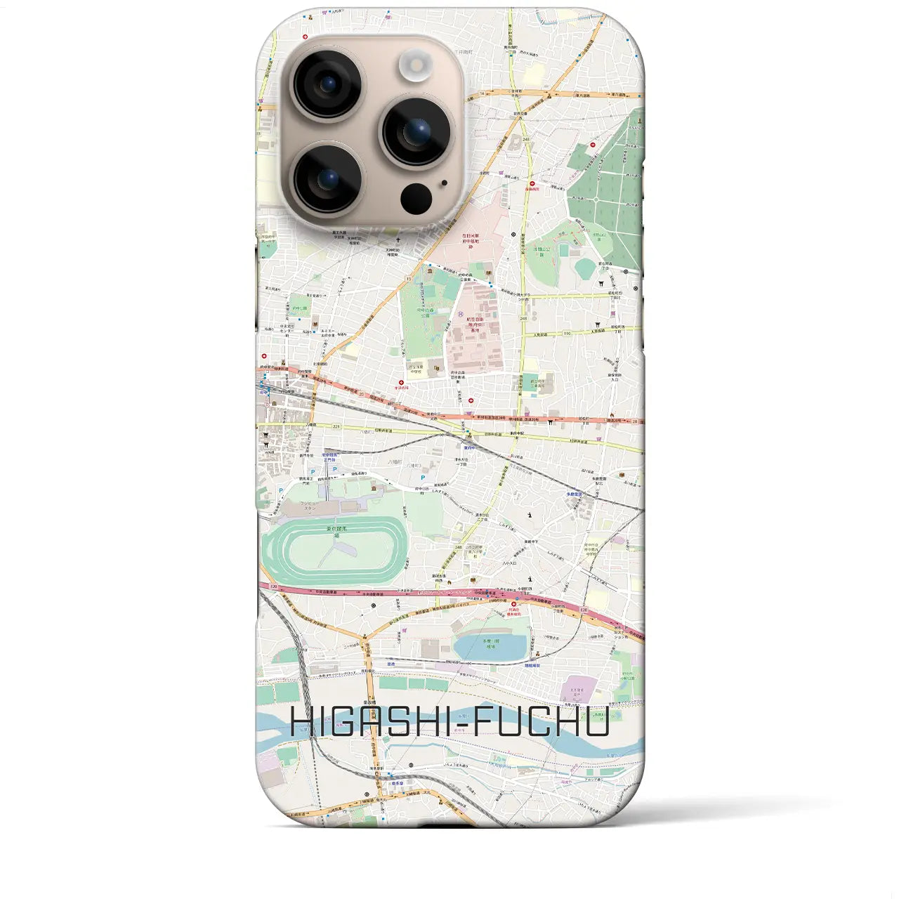 【東府中(東京都)】地図柄iPhoneケース(バックカバータイプ)