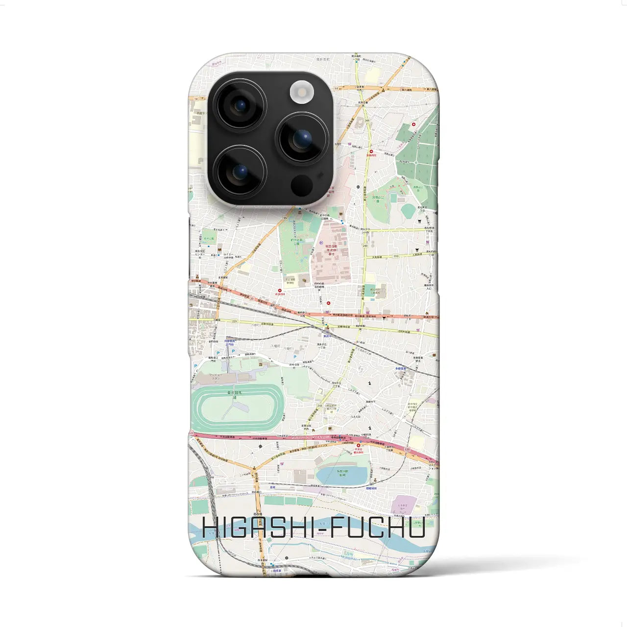 【東府中(東京都)】地図柄iPhoneケース(バックカバータイプ)
