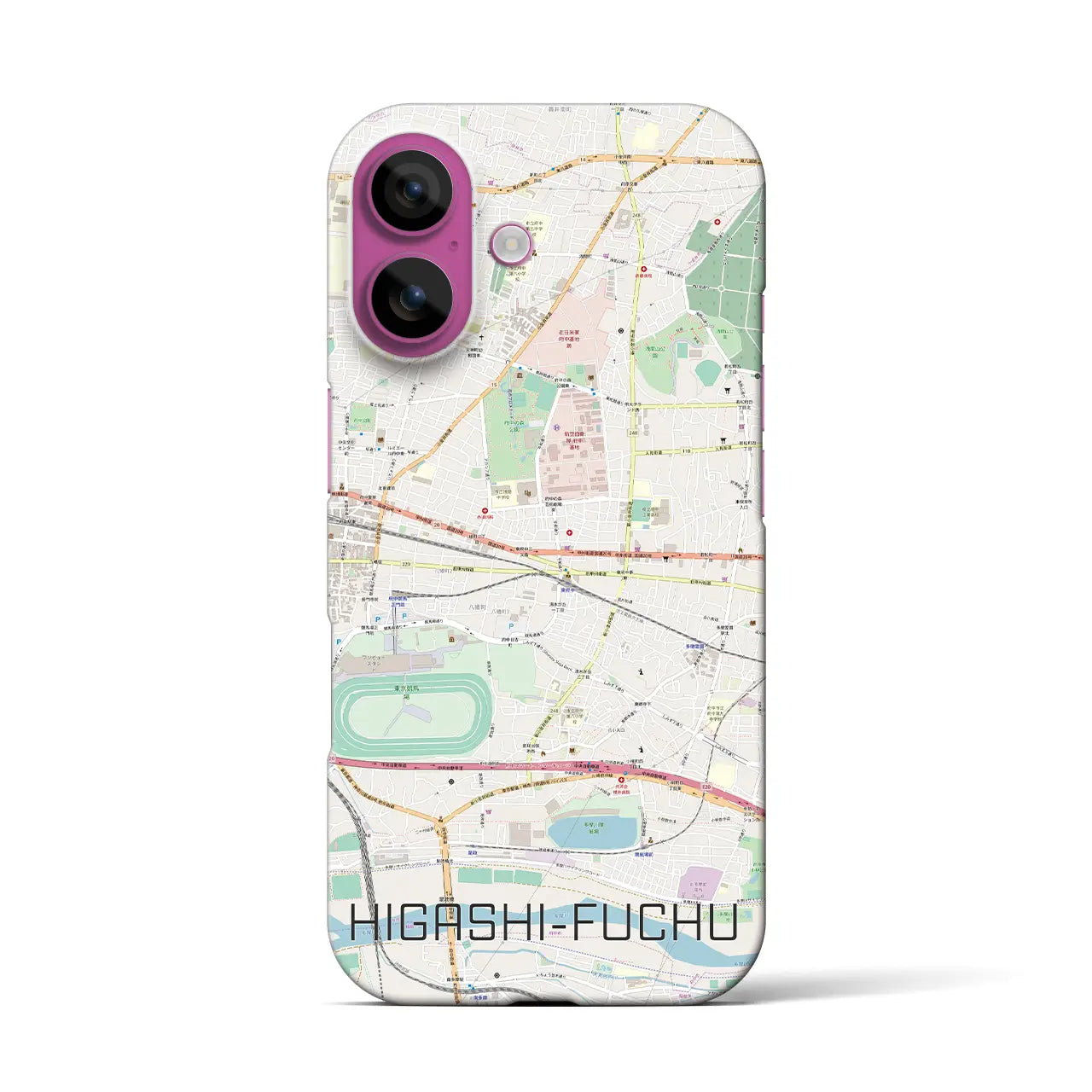【東府中(東京都)】地図柄iPhoneケース(バックカバータイプ)