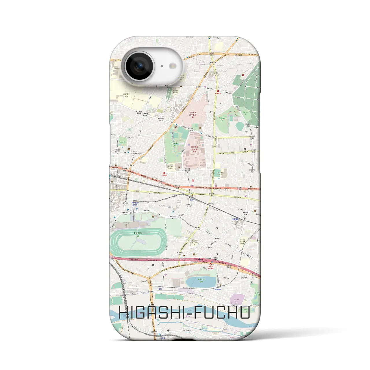 【東府中(東京都)】地図柄iPhoneケース(バックカバータイプ)