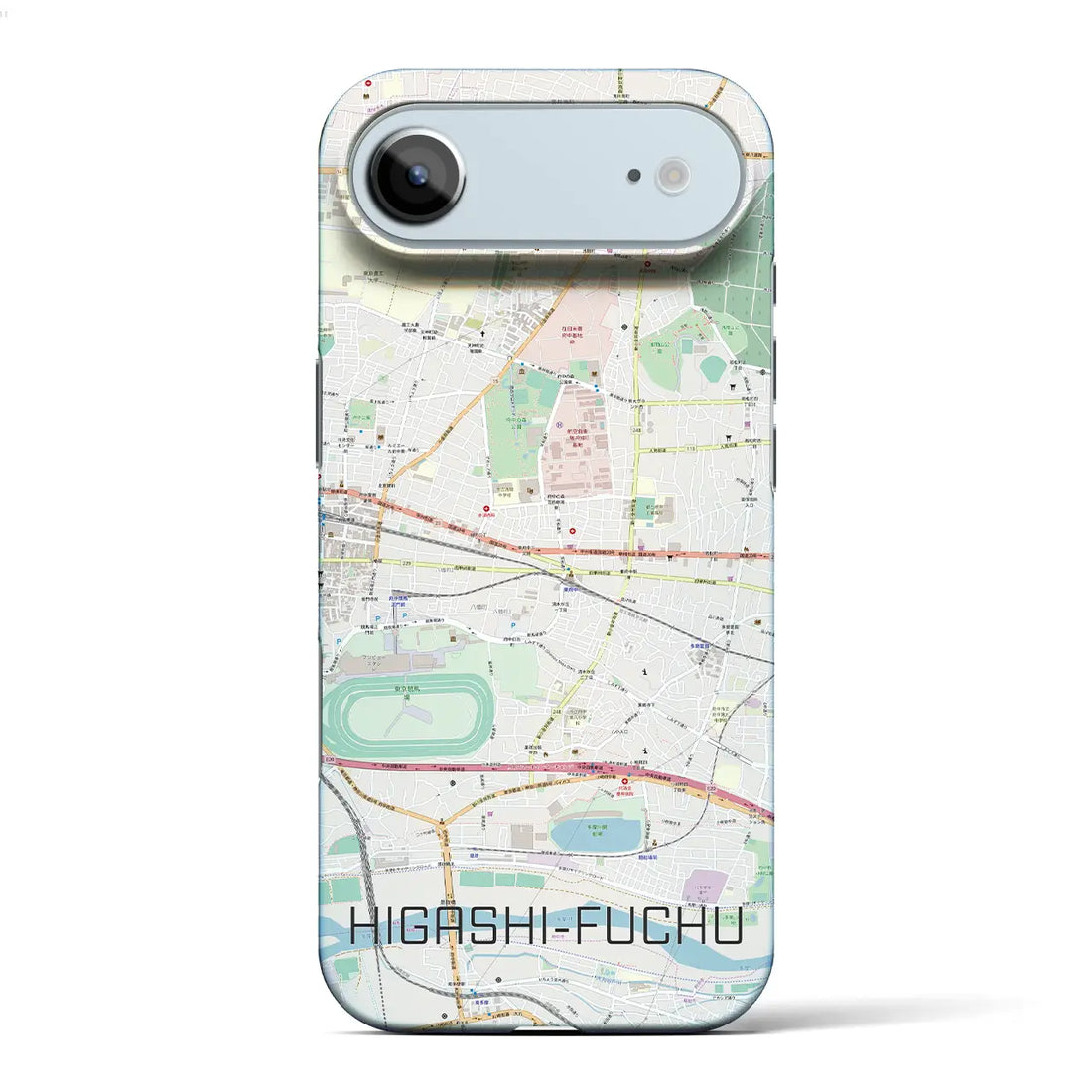 【東府中(東京都)】地図柄iPhoneケース(バックカバータイプ)ナチュラル・iPhone 17 Pro Max 用