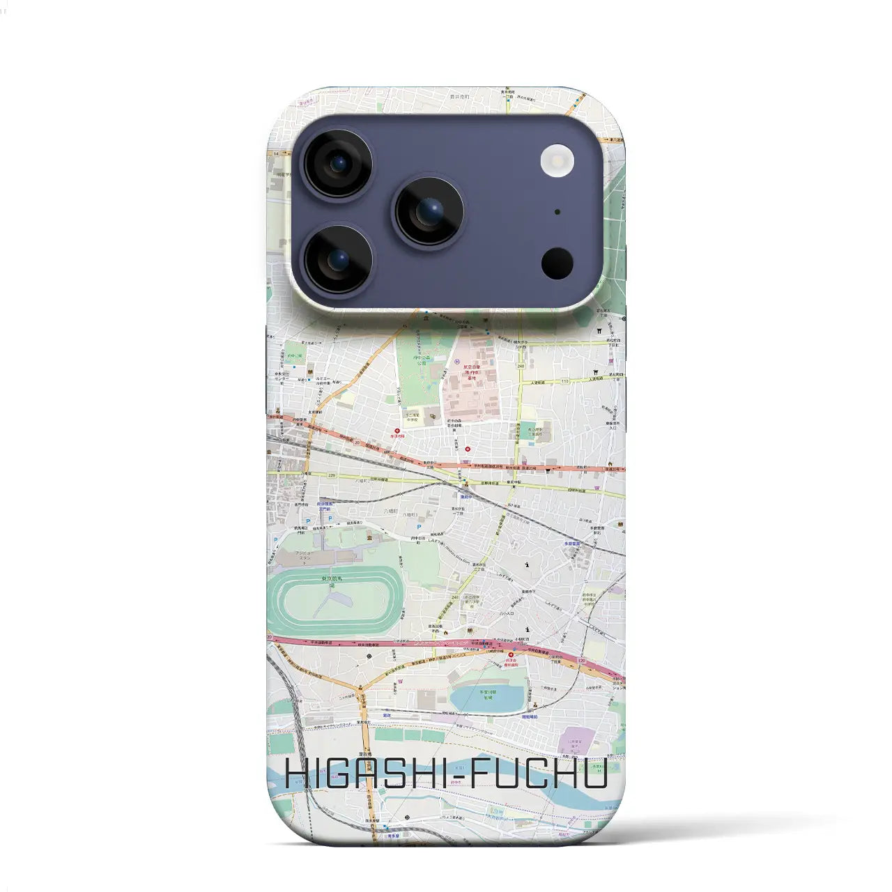 【東府中(東京都)】地図柄iPhoneケース(バックカバータイプ)