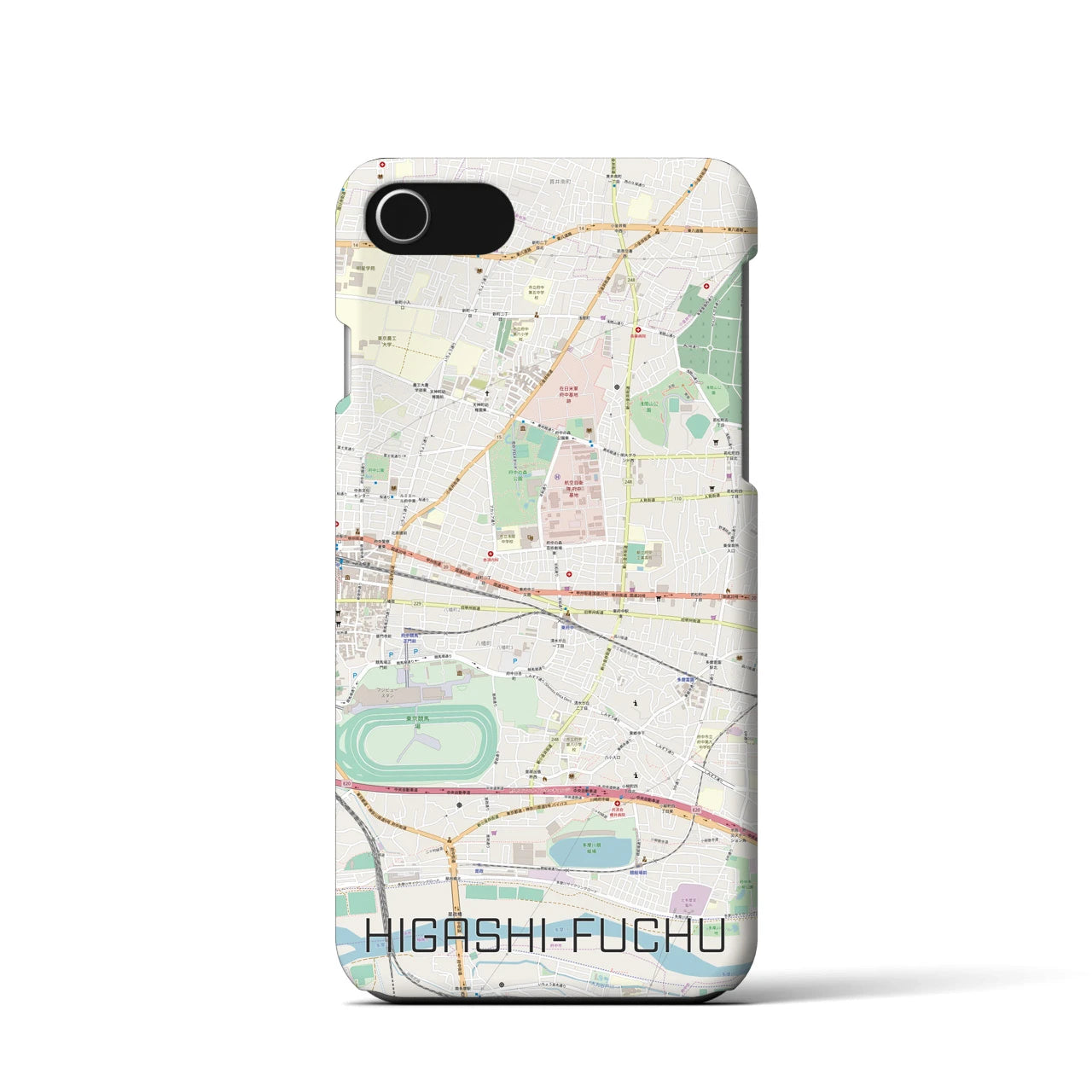 【東府中(東京都)】地図柄iPhoneケース(バックカバータイプ)