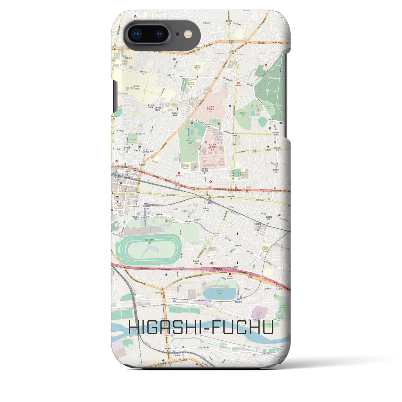 【東府中(東京都)】地図柄iPhoneケース(バックカバータイプ)