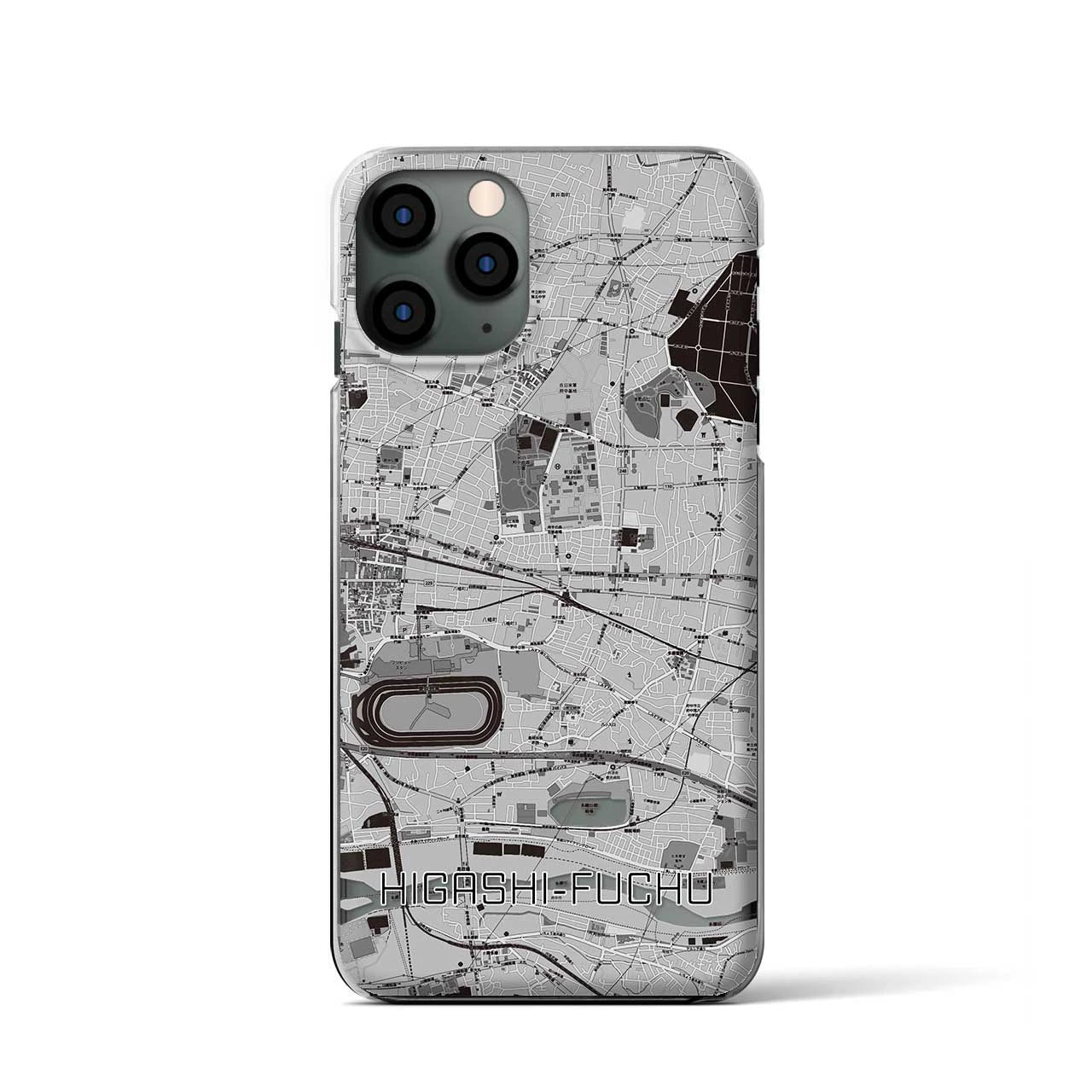 【東府中(東京都)】地図柄iPhoneケース(クリアタイプ)