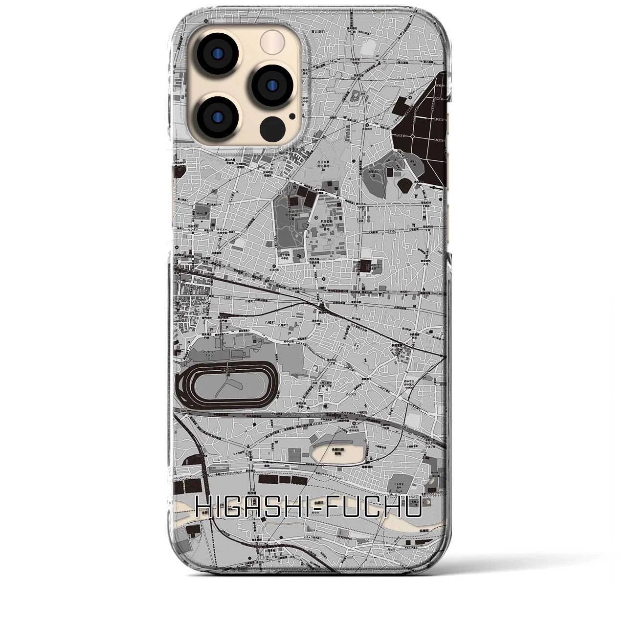 【東府中(東京都)】地図柄iPhoneケース(クリアタイプ)