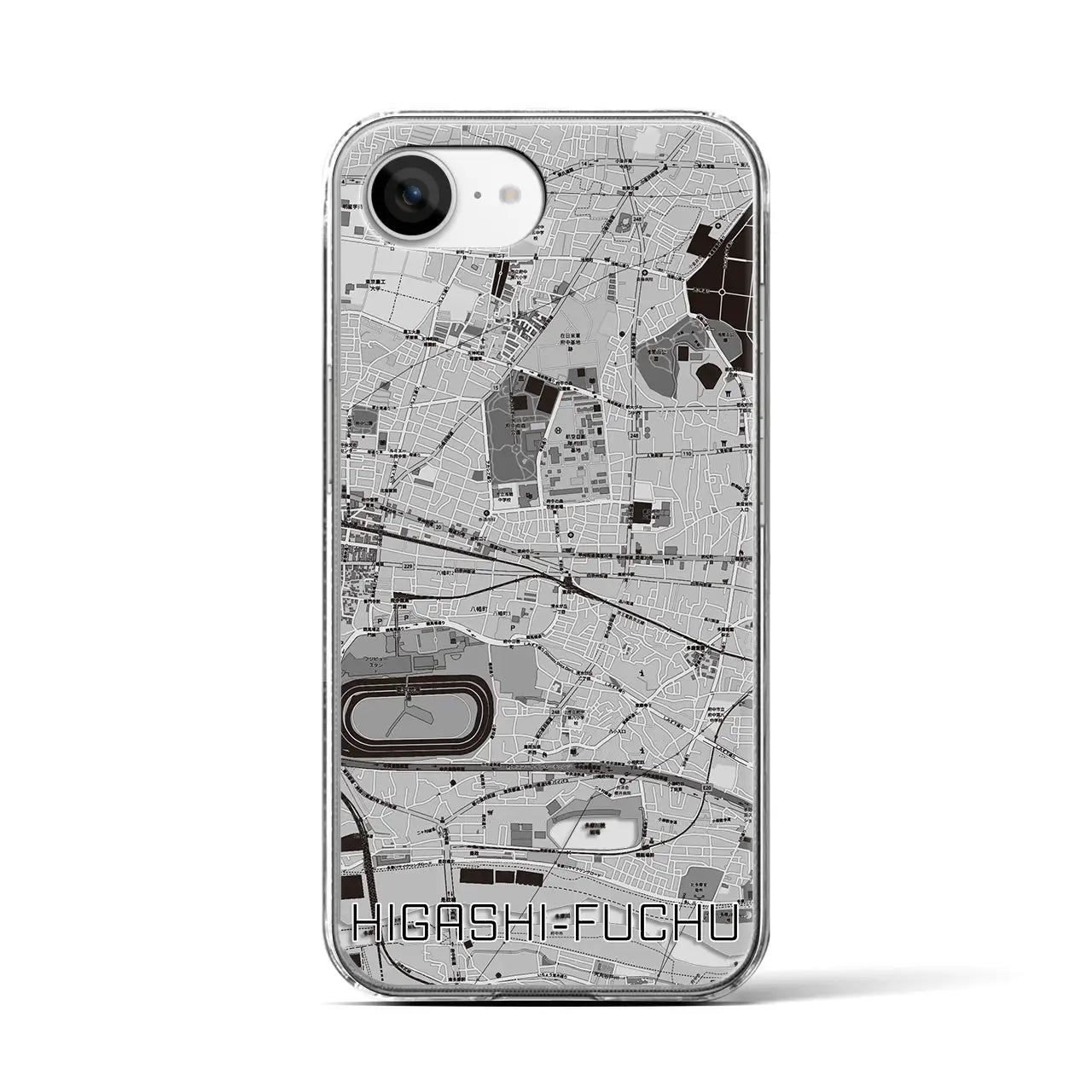 【東府中(東京都)】地図柄iPhoneケース(クリアタイプ)