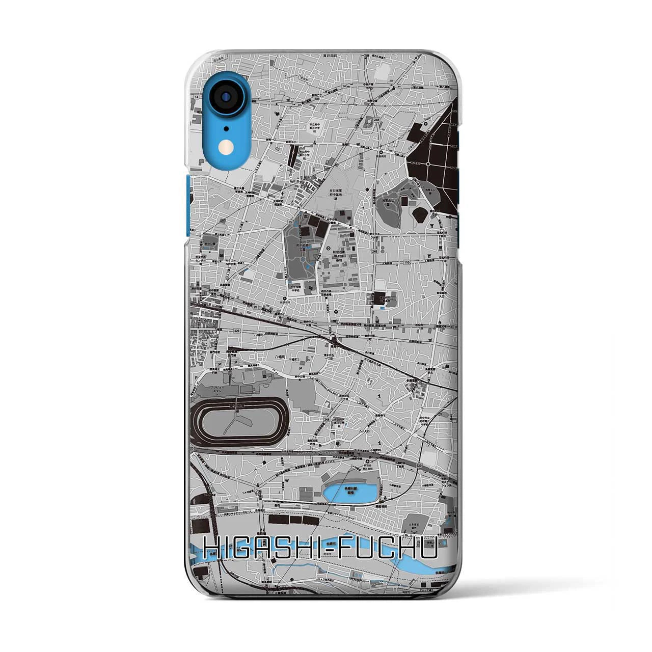 【東府中(東京都)】地図柄iPhoneケース(クリアタイプ)
