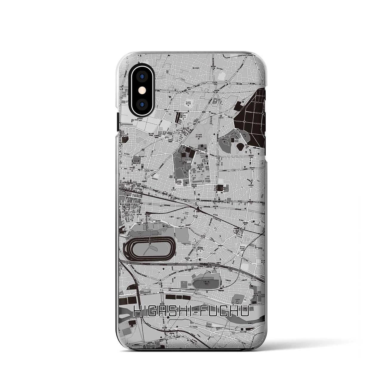 【東府中(東京都)】地図柄iPhoneケース(クリアタイプ)