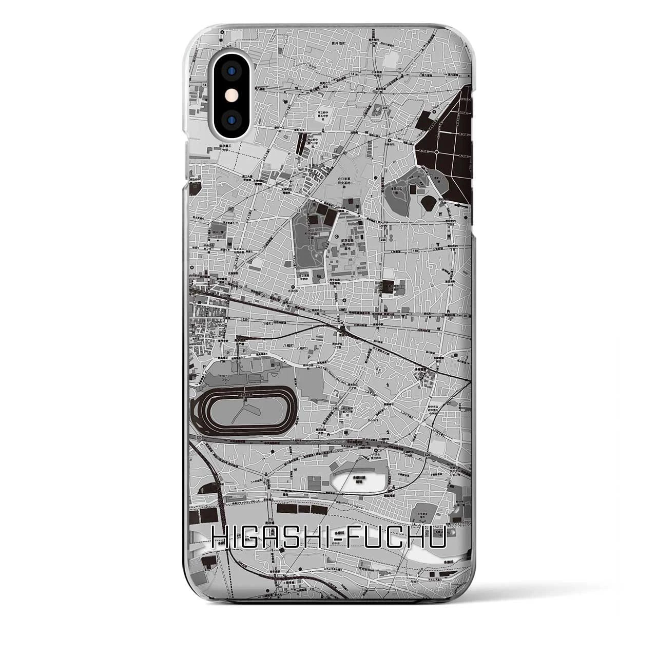 【東府中(東京都)】地図柄iPhoneケース(クリアタイプ)