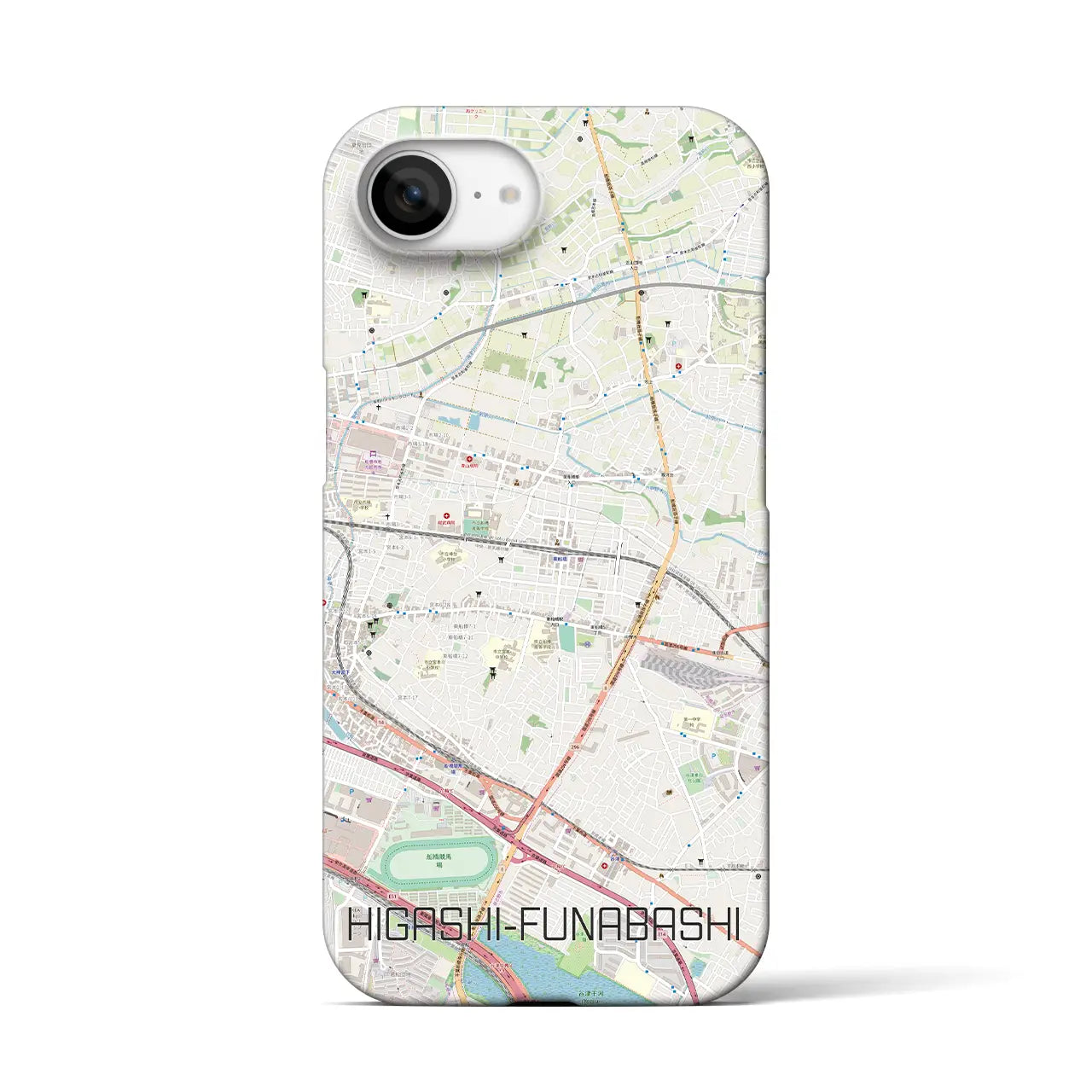 【東船橋(千葉県)】地図柄iPhoneケース(バックカバータイプ)