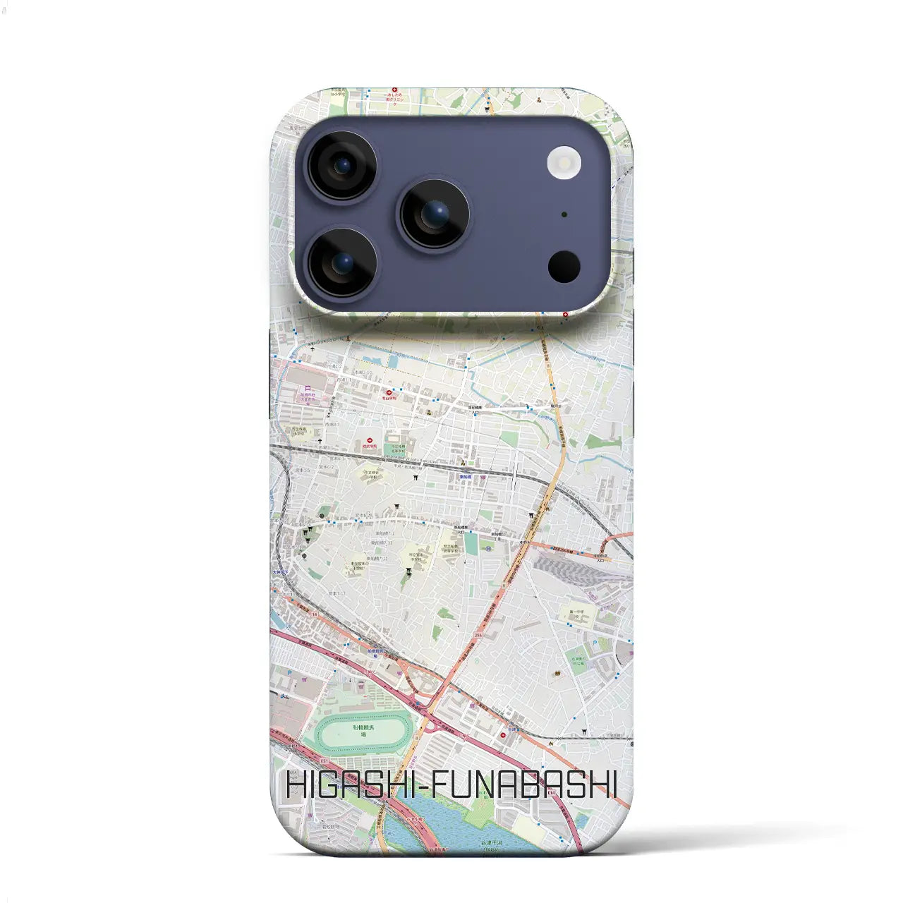 【東船橋(千葉県)】地図柄iPhoneケース(バックカバータイプ)