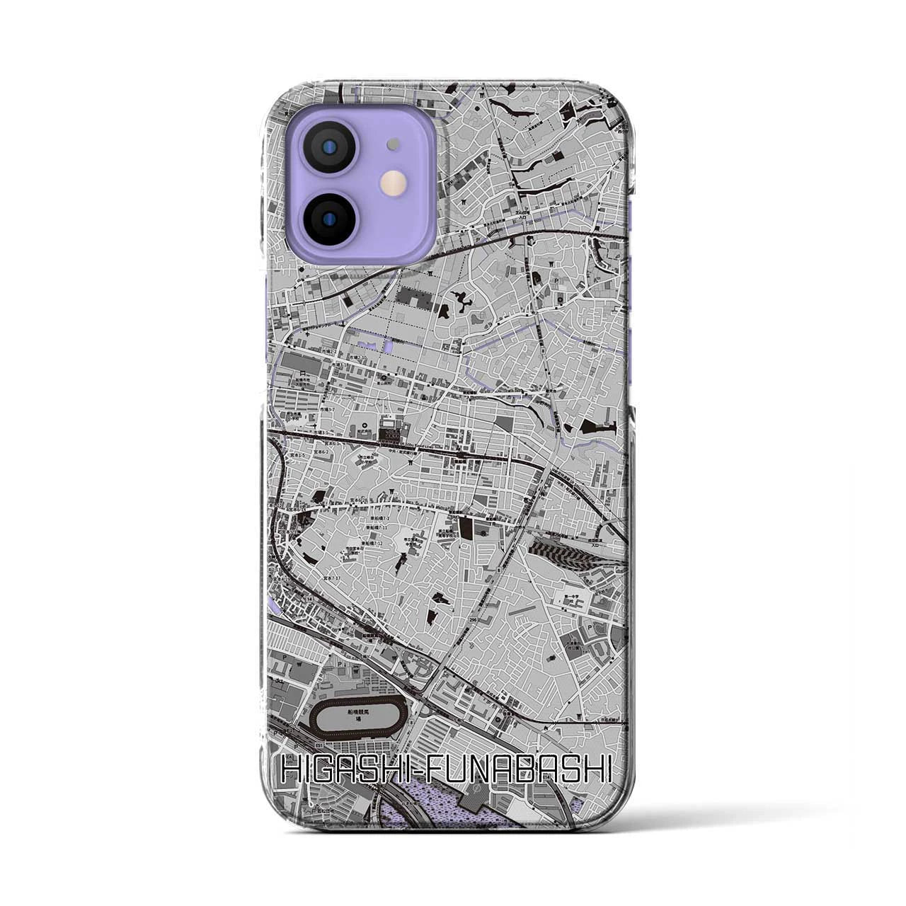 【東船橋(千葉県)】地図柄iPhoneケース(クリアタイプ)