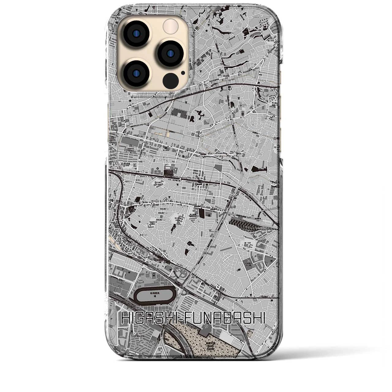 【東船橋(千葉県)】地図柄iPhoneケース(クリアタイプ)