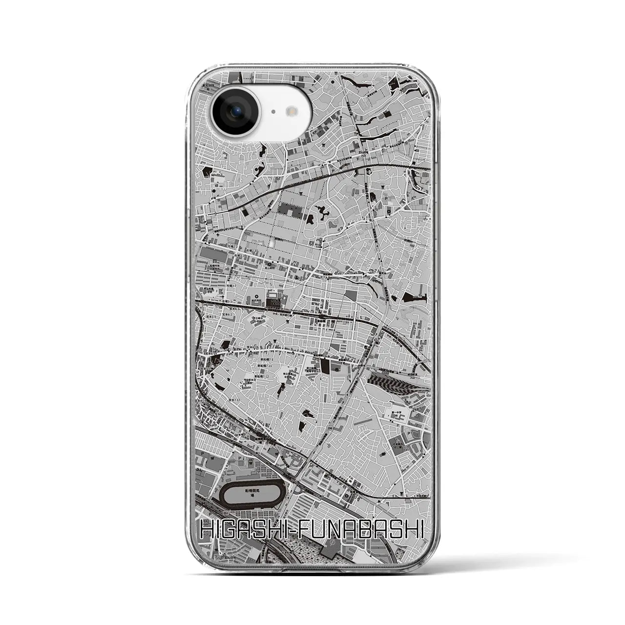 【東船橋(千葉県)】地図柄iPhoneケース(クリアタイプ)