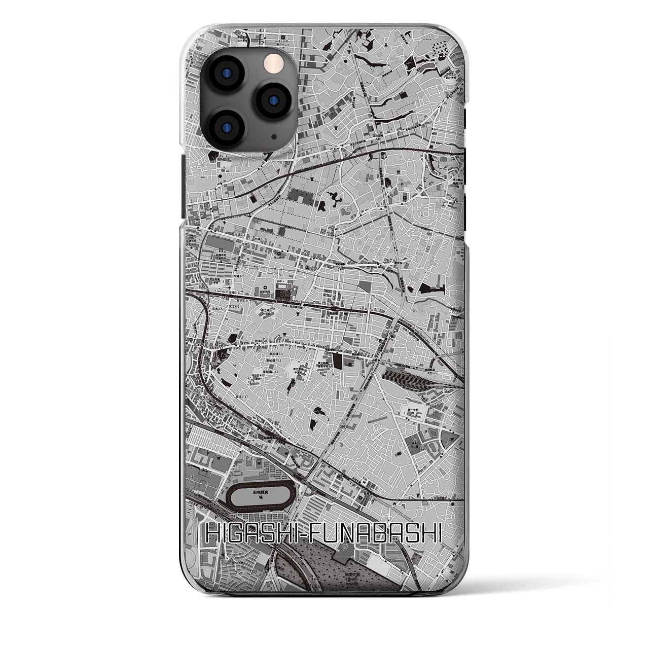 【東船橋(千葉県)】地図柄iPhoneケース(クリアタイプ)