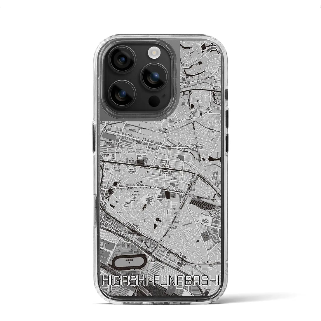 【東船橋(千葉県)】地図柄iPhoneケース(MagSafeタイプ)