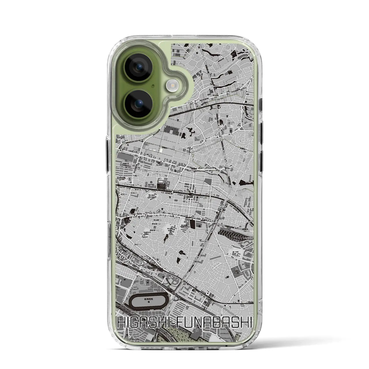 【東船橋(千葉県)】地図柄iPhoneケース(MagSafeタイプ)