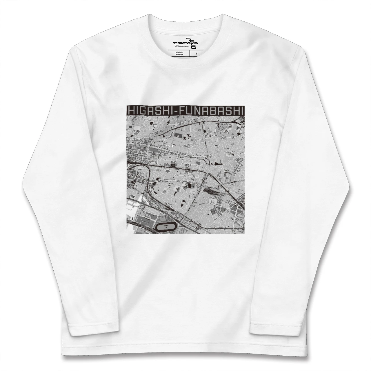 【東船橋(千葉県)】地図柄ロングスリーブTシャツ