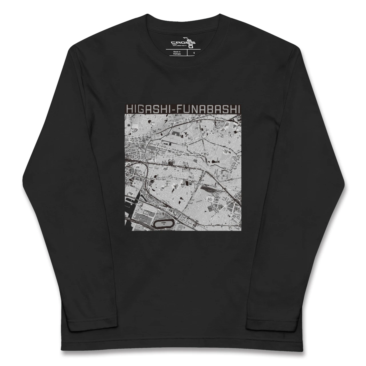 【東船橋(千葉県)】地図柄ロングスリーブTシャツ