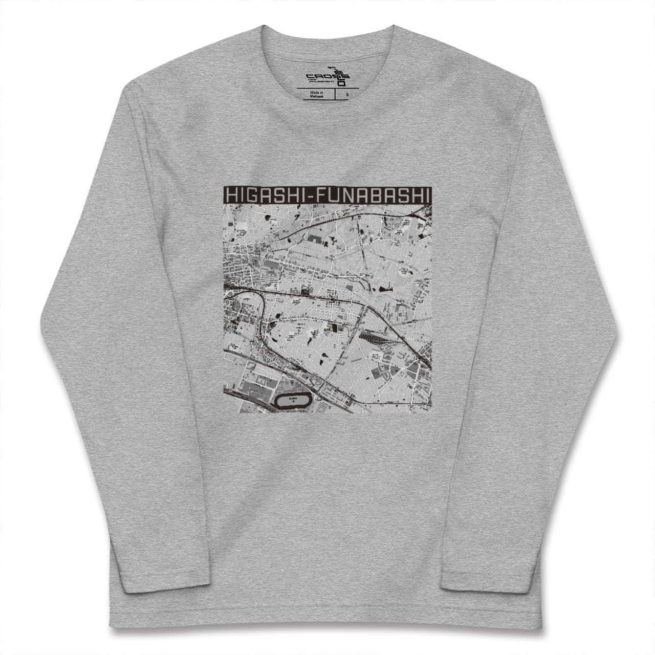 【東船橋(千葉県)】地図柄ロングスリーブTシャツ