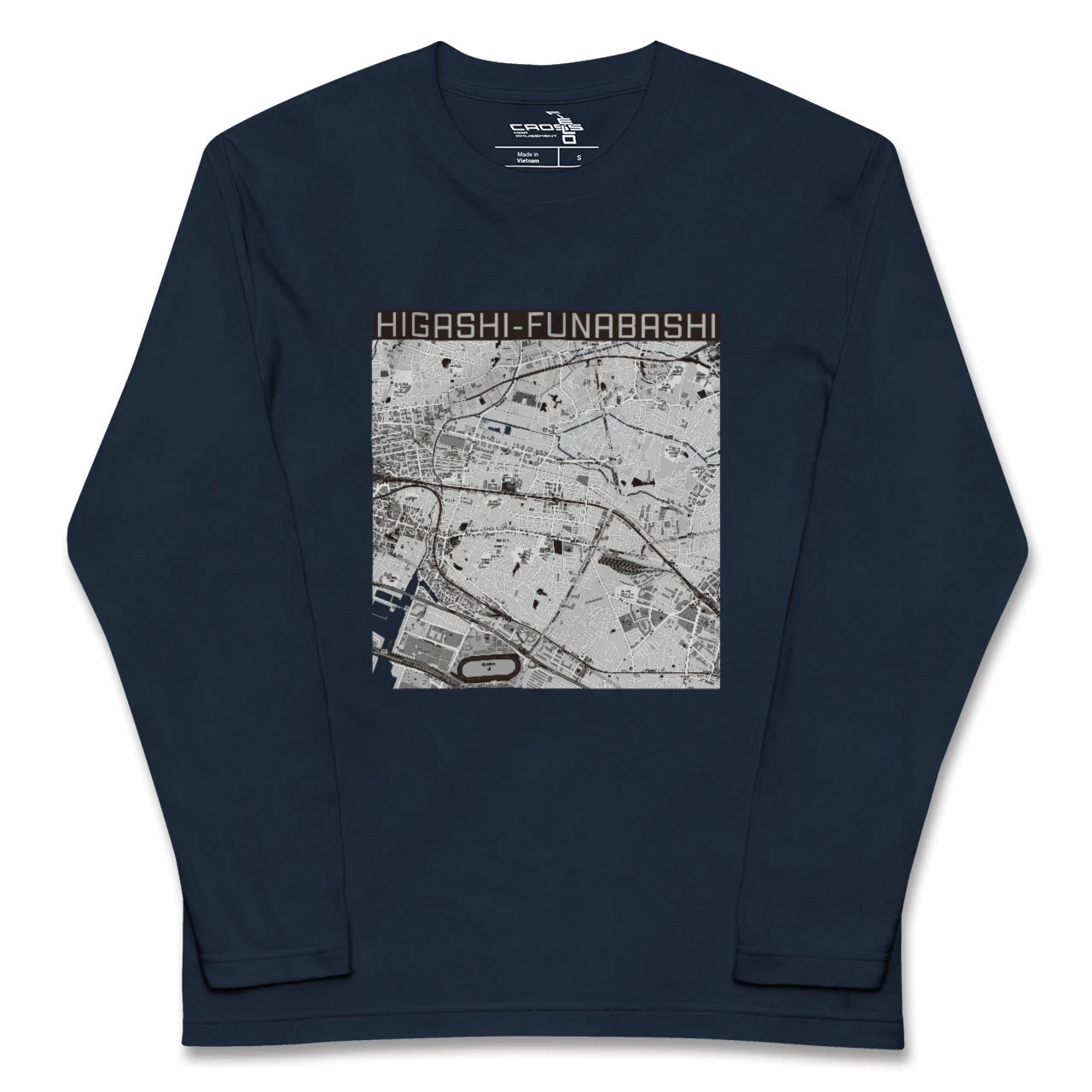 【東船橋(千葉県)】地図柄ロングスリーブTシャツ