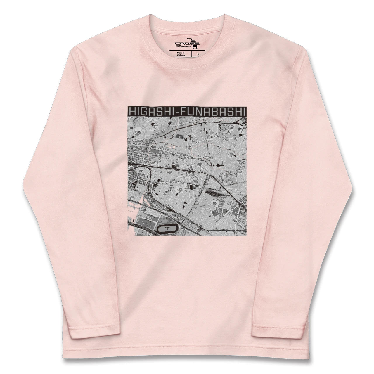 【東船橋(千葉県)】地図柄ロングスリーブTシャツ