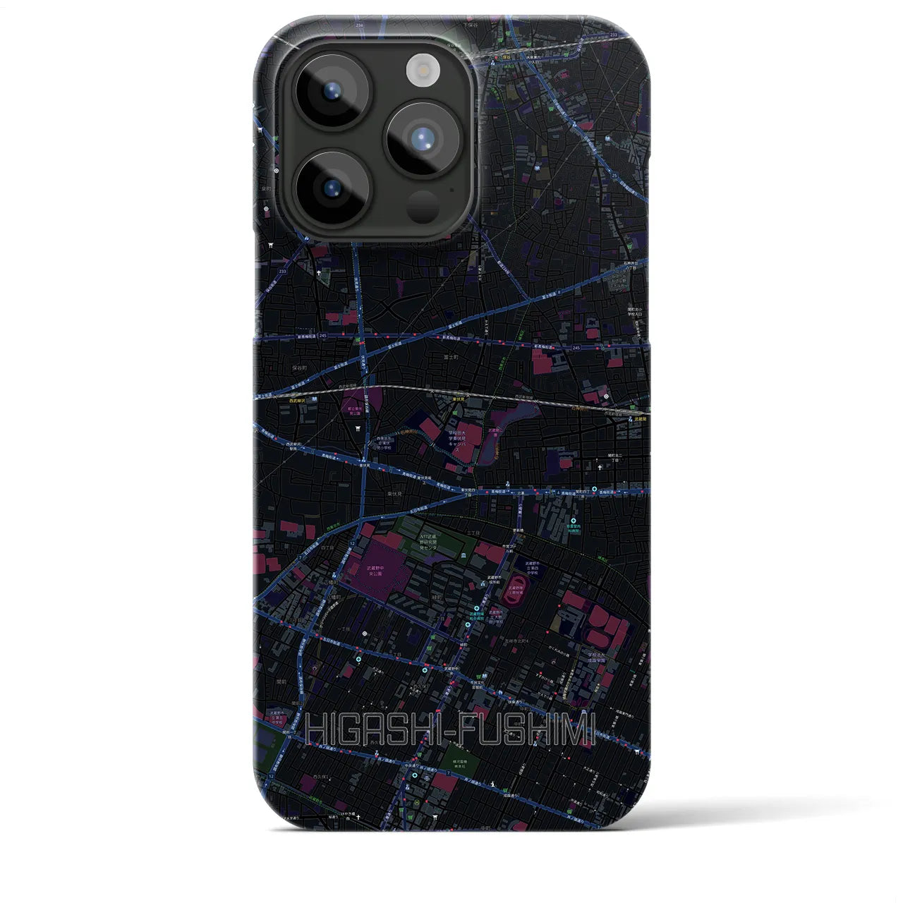 【東伏見(東京都)】地図柄iPhoneケース(バックカバータイプ)
