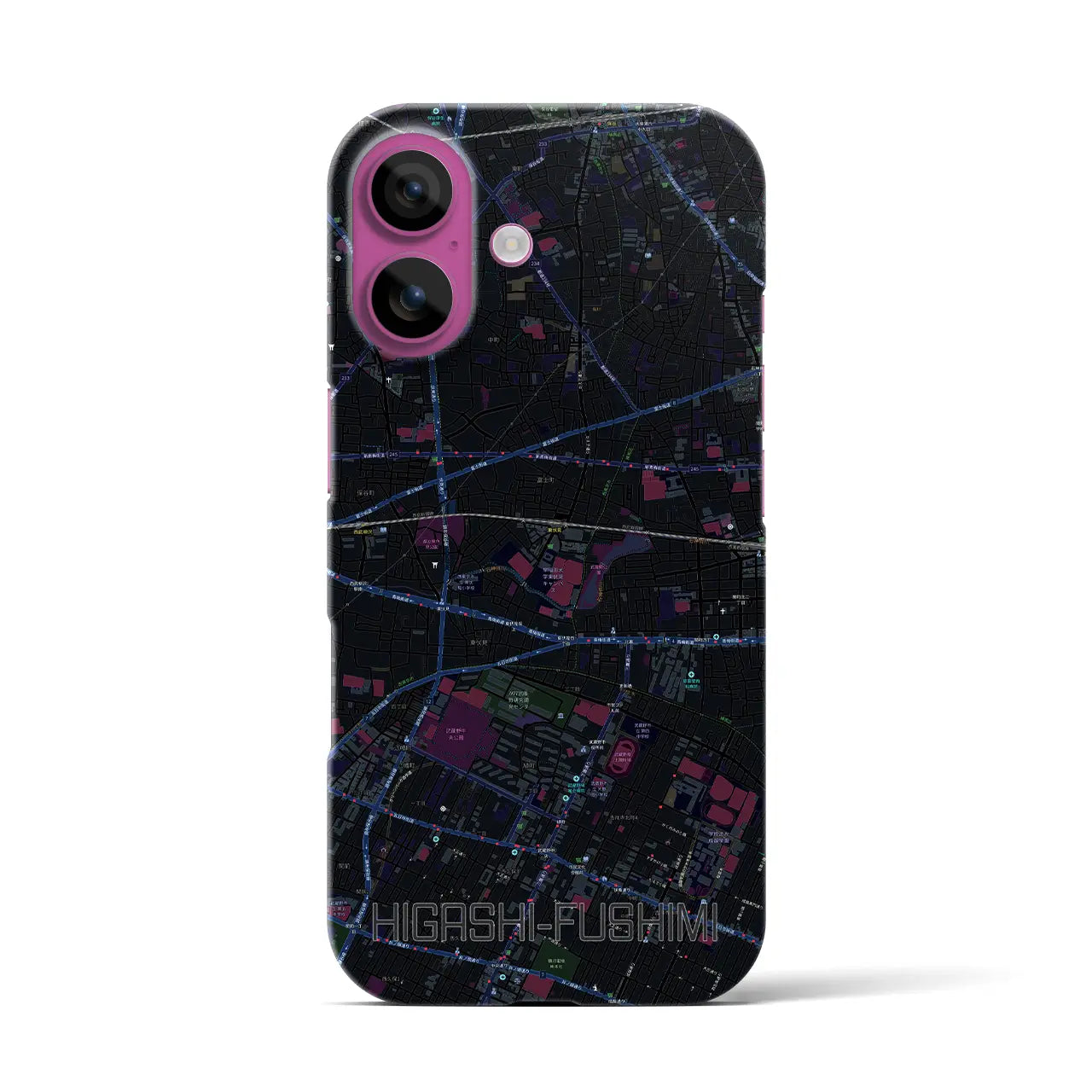 【東伏見(東京都)】地図柄iPhoneケース(バックカバータイプ)