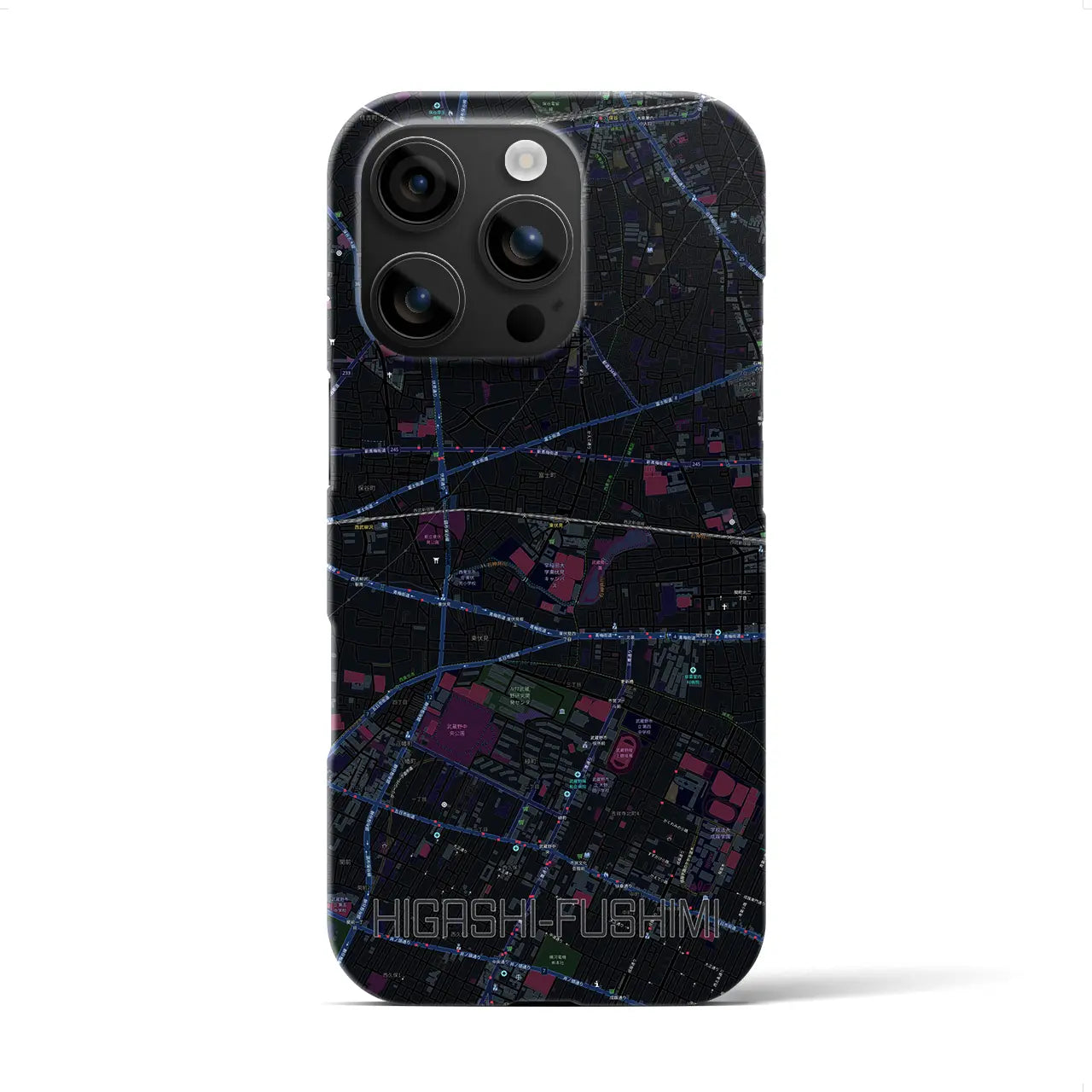 【東伏見(東京都)】地図柄iPhoneケース(バックカバータイプ)