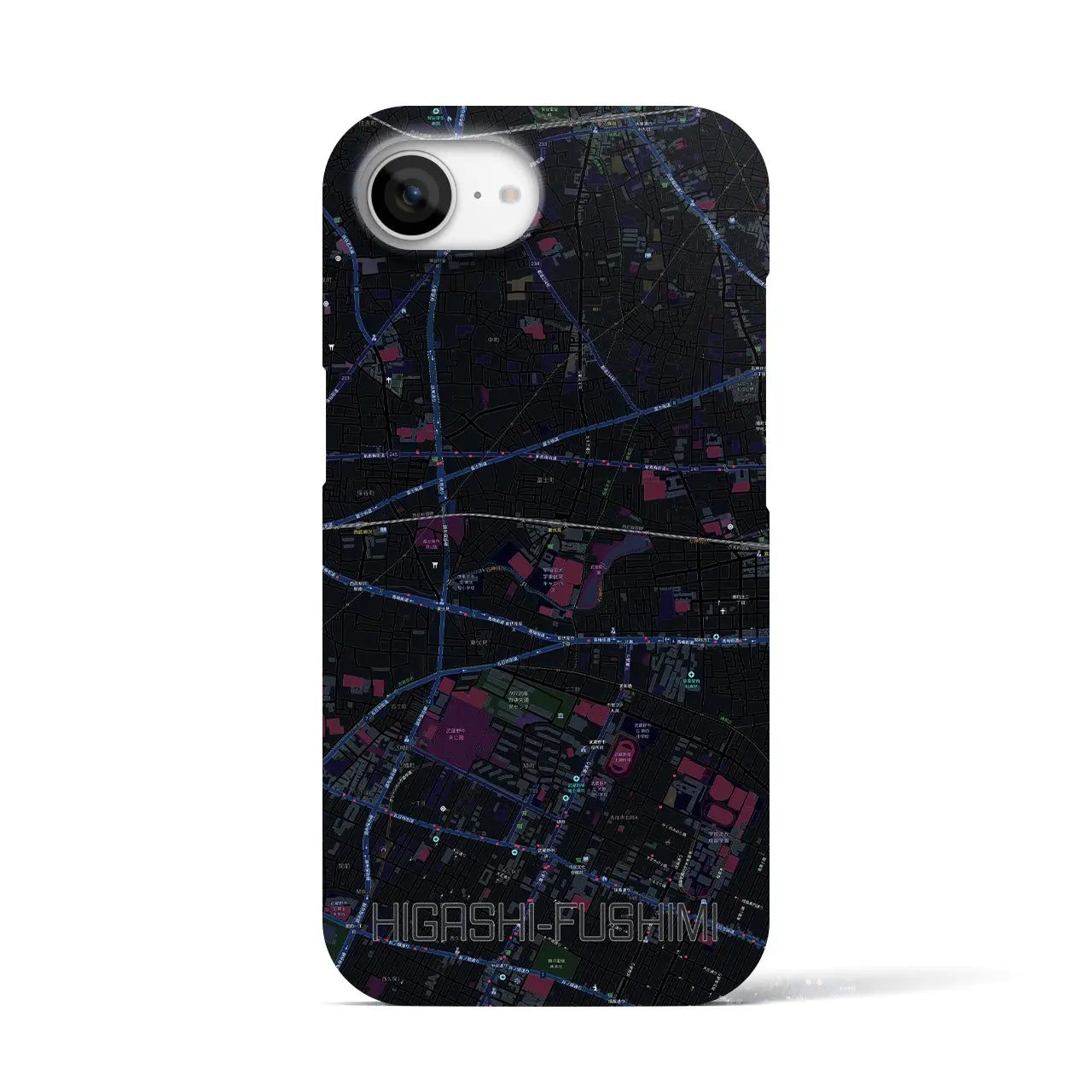 【東伏見(東京都)】地図柄iPhoneケース(バックカバータイプ)