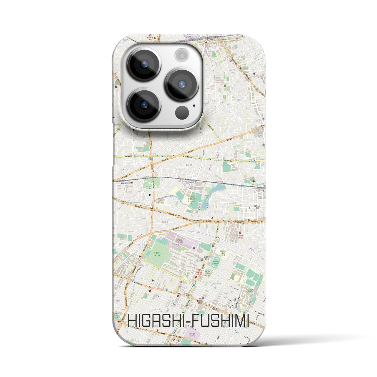 【東伏見(東京都)】地図柄iPhoneケース(バックカバータイプ)