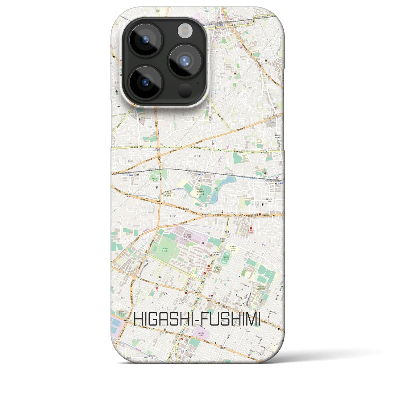 【東伏見(東京都)】地図柄iPhoneケース(バックカバータイプ)