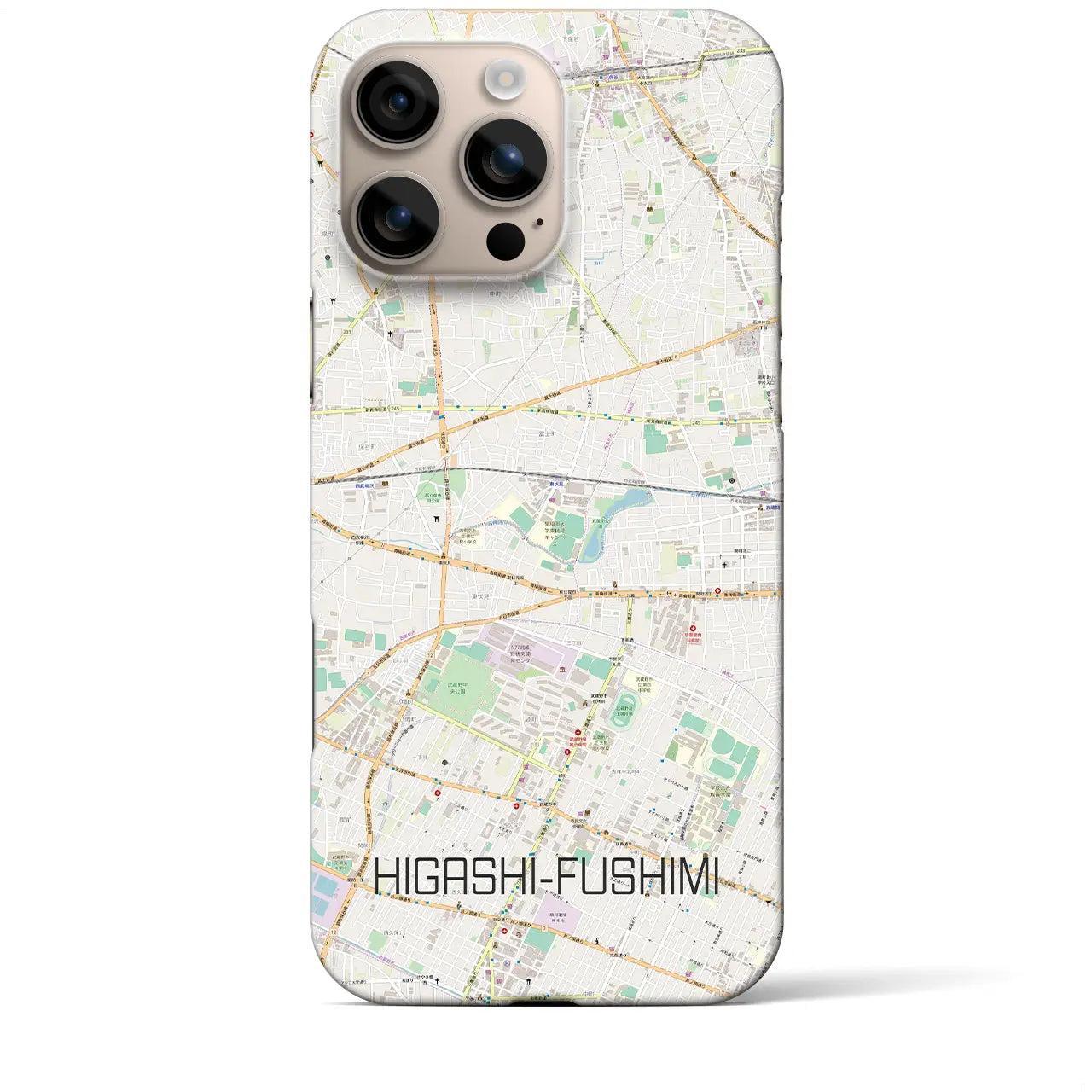 【東伏見(東京都)】地図柄iPhoneケース(バックカバータイプ)