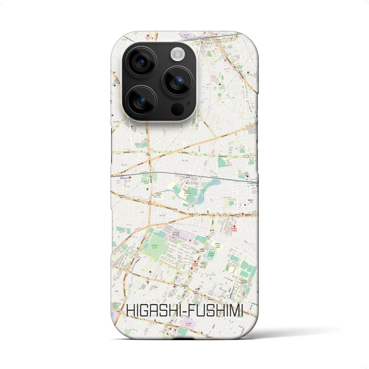 【東伏見(東京都)】地図柄iPhoneケース(バックカバータイプ)