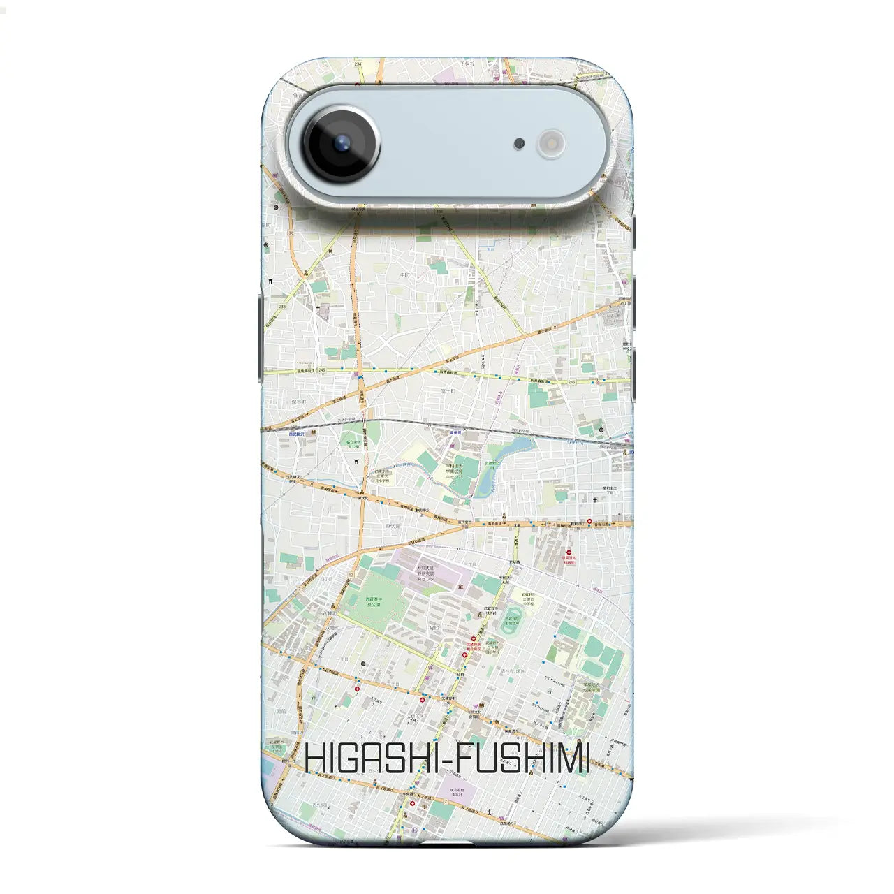 東伏見（東京都）】地図柄iPhoneケース（バックカバータイプ