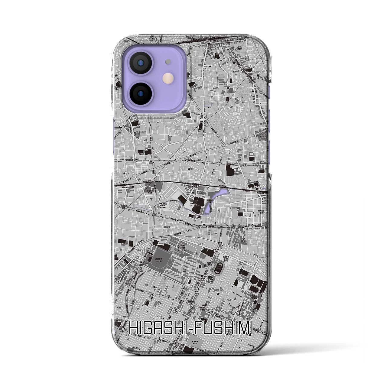 【東伏見(東京都)】地図柄iPhoneケース(クリアタイプ)