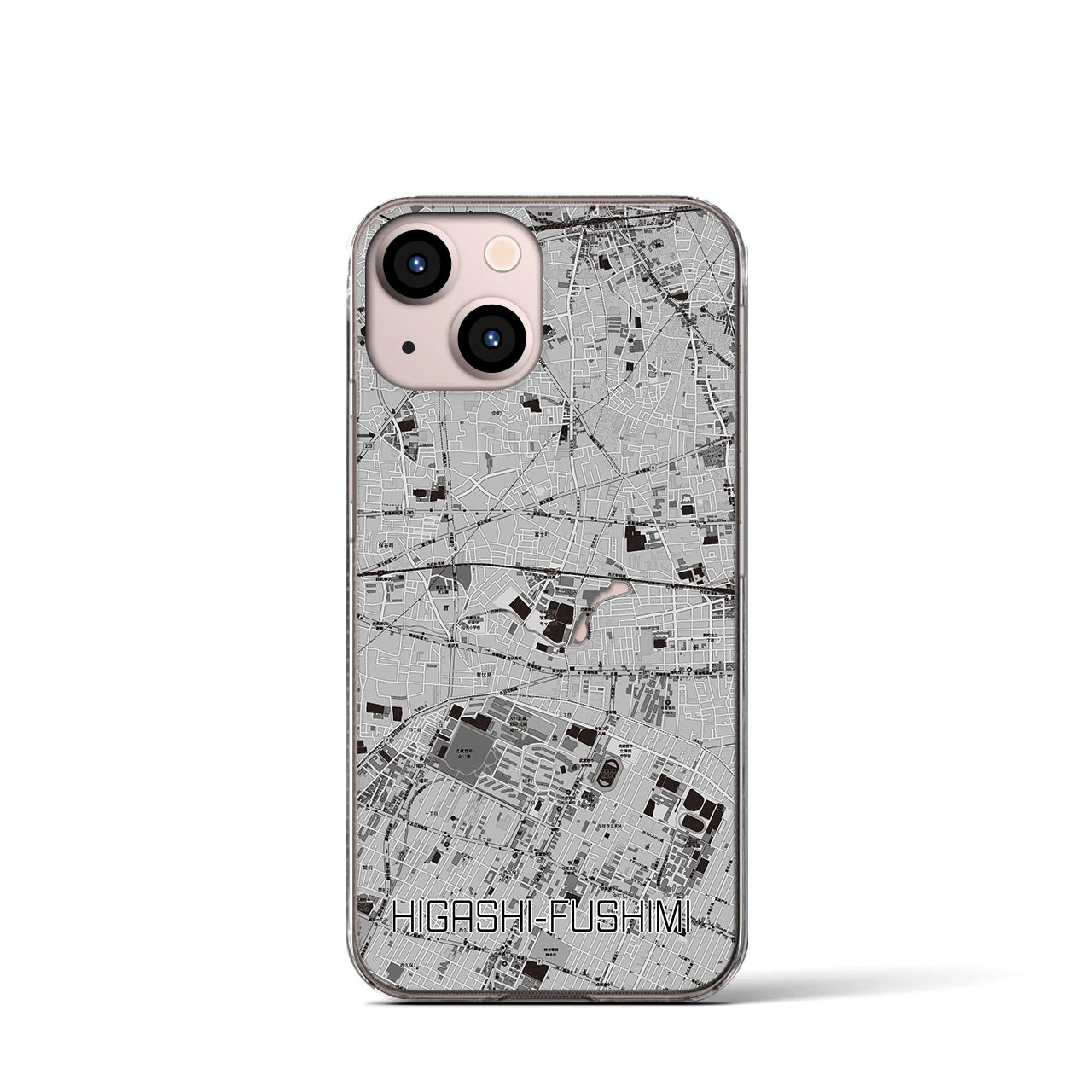 【東伏見(東京都)】地図柄iPhoneケース(クリアタイプ)