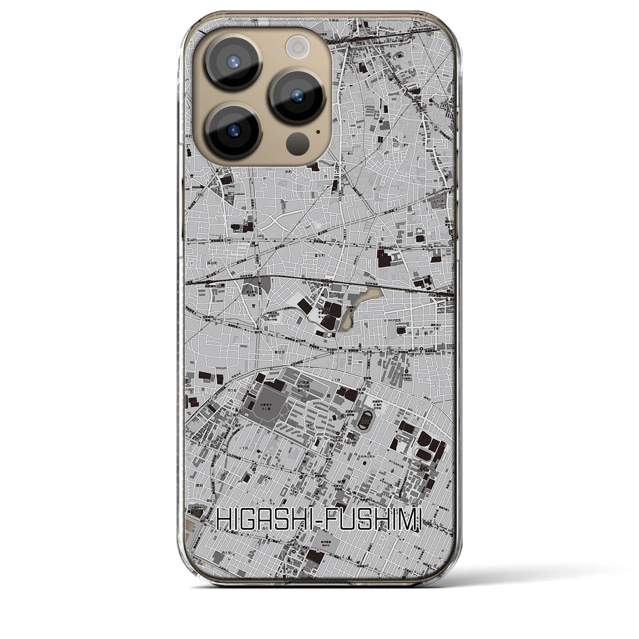 【東伏見(東京都)】地図柄iPhoneケース(クリアタイプ)