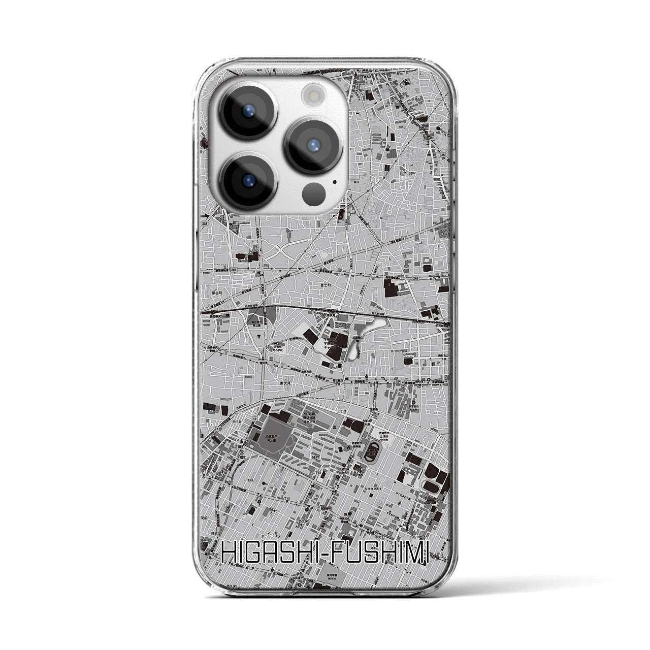 【東伏見(東京都)】地図柄iPhoneケース(クリアタイプ)