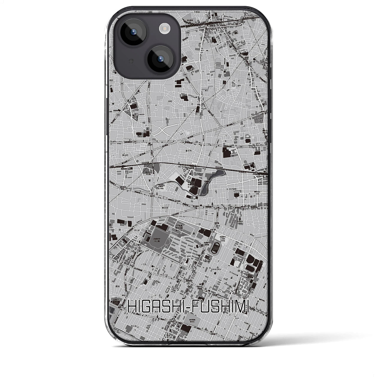 【東伏見(東京都)】地図柄iPhoneケース(クリアタイプ)