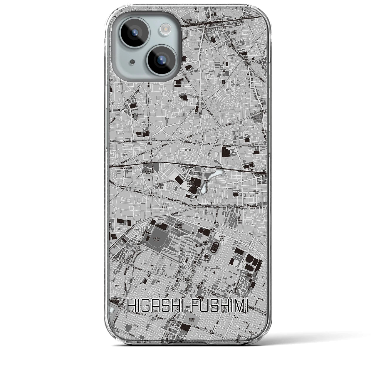 【東伏見(東京都)】地図柄iPhoneケース(クリアタイプ)