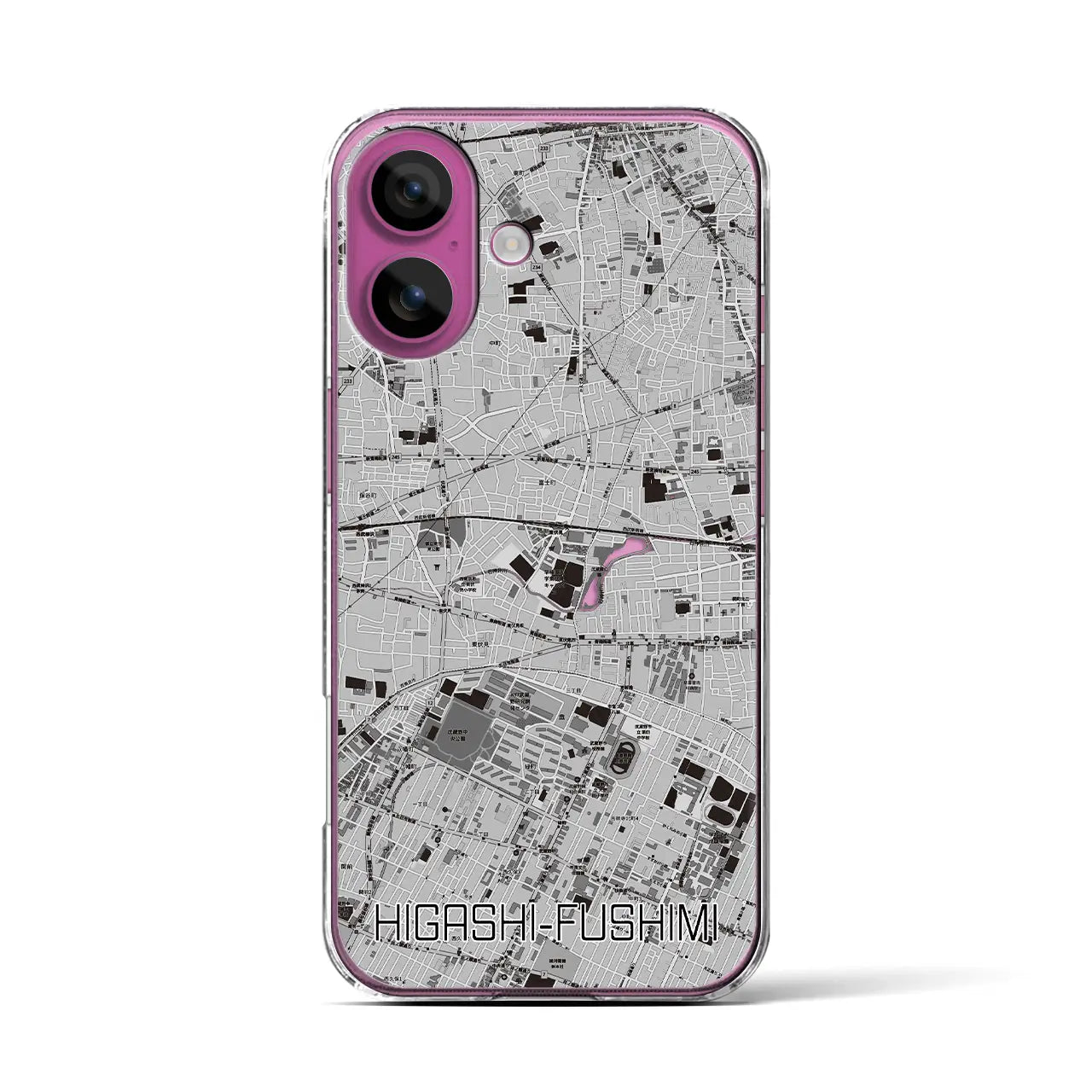 【東伏見(東京都)】地図柄iPhoneケース(クリアタイプ)