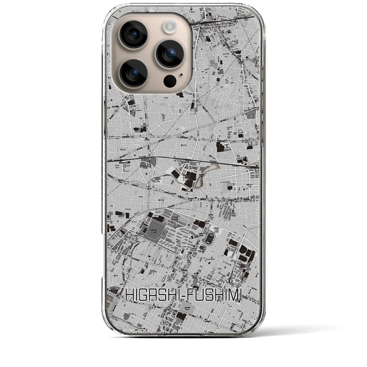 【東伏見(東京都)】地図柄iPhoneケース(クリアタイプ)