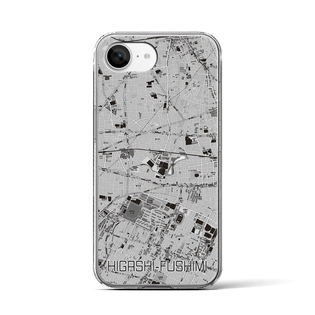 【東伏見(東京都)】地図柄iPhoneケース(クリアタイプ)
