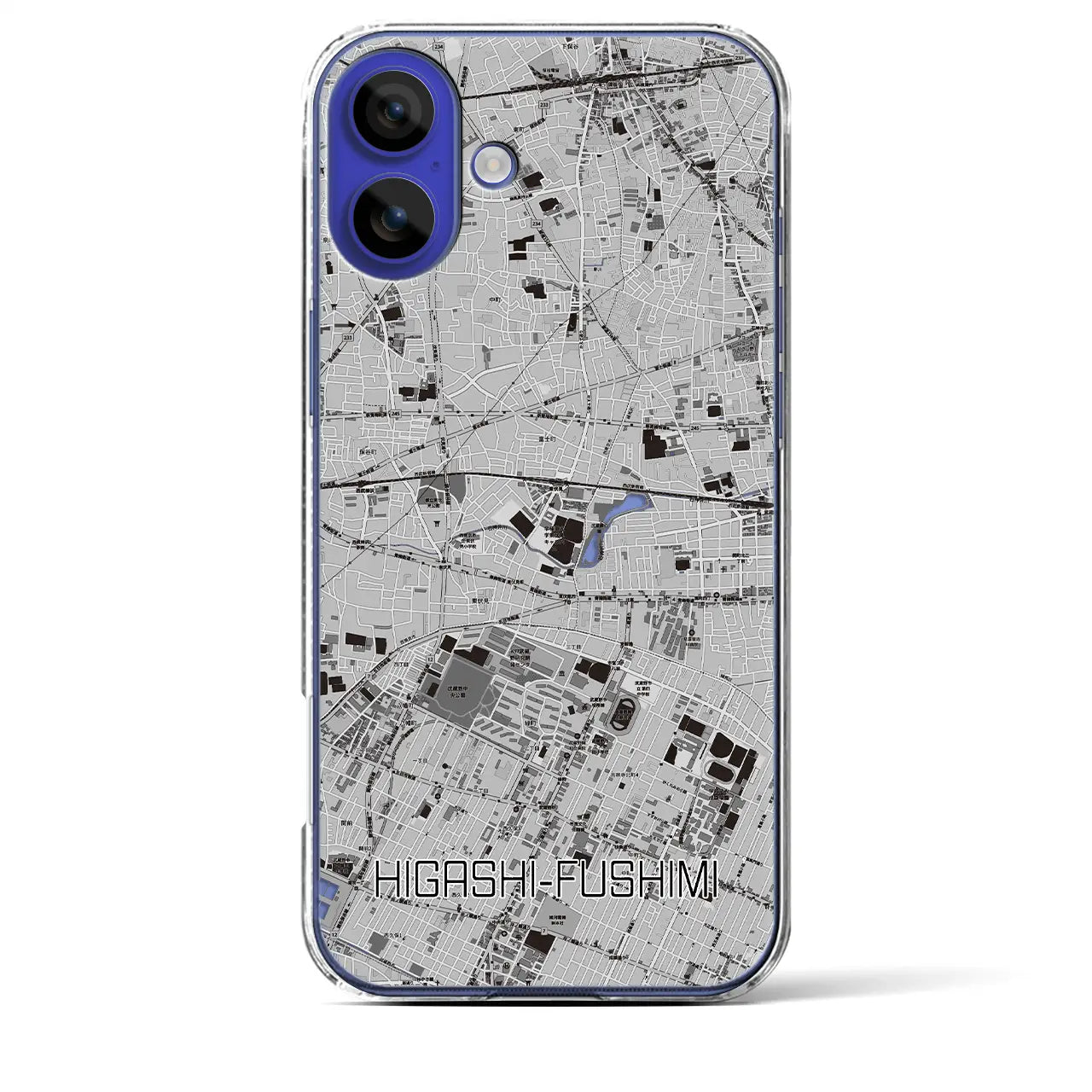 【東伏見(東京都)】地図柄iPhoneケース(クリアタイプ)