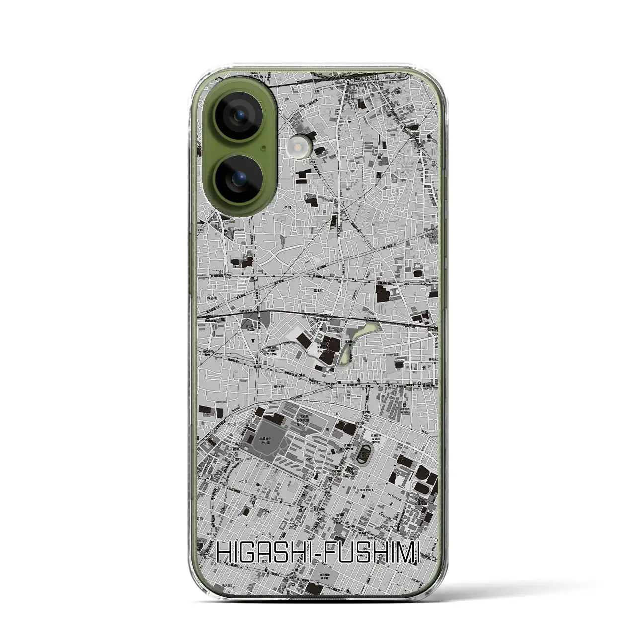 【東伏見(東京都)】地図柄iPhoneケース(クリアタイプ)