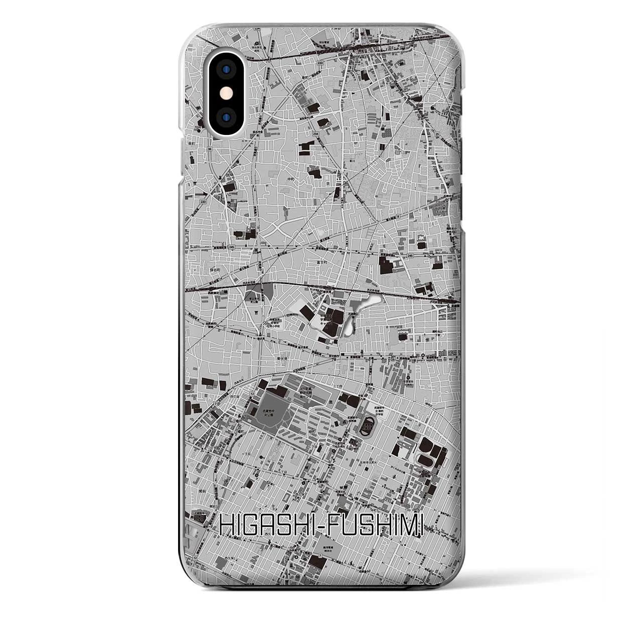 【東伏見(東京都)】地図柄iPhoneケース(クリアタイプ)
